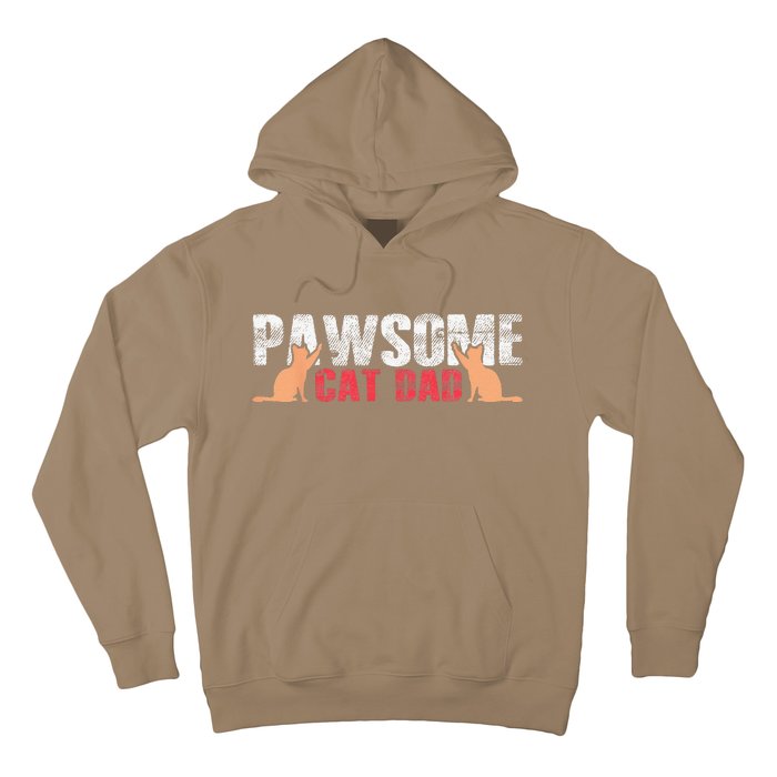 PAWSOME Vintage Best Cat Dad Ever Cat Daddy Gift Hoodie