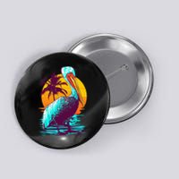 Pelican Vintage Bird Graphic Pelican Button