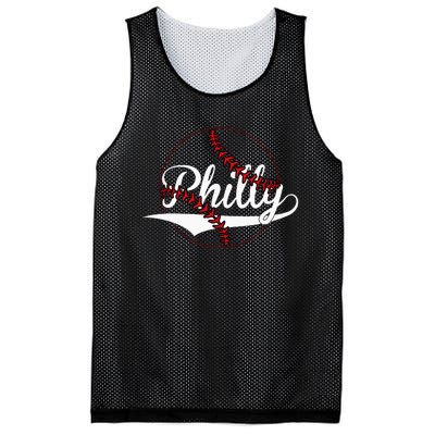 Philly Vintage Baseball Lovers Baseball Fans Mesh Reversible Basketball Jersey Tank