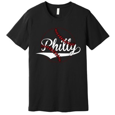 Philly Vintage Baseball Lovers Baseball Fans Premium T-Shirt