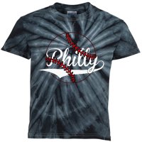 Philly Vintage Baseball Lovers Baseball Fans Kids Tie-Dye T-Shirt