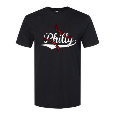 Philly Vintage Baseball Lovers Baseball Fans Softstyle® CVC T-Shirt