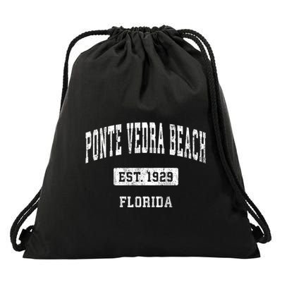 Ponte Vedra Beach Florida Fl Vintage Sports Established Drawstring Bag