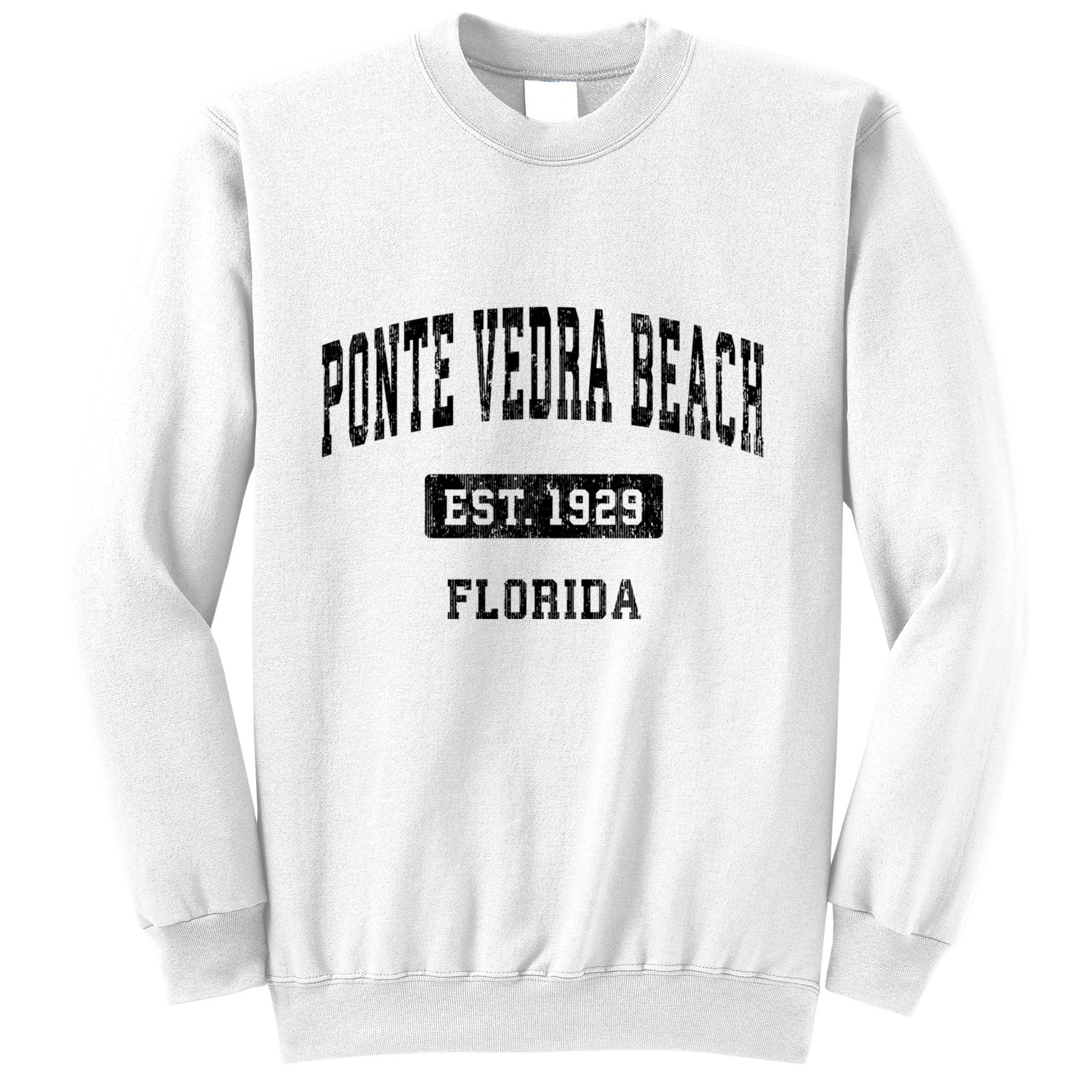 Ponte Vedra Beach Florida Fl Vintage Sports Established Sweatshirt