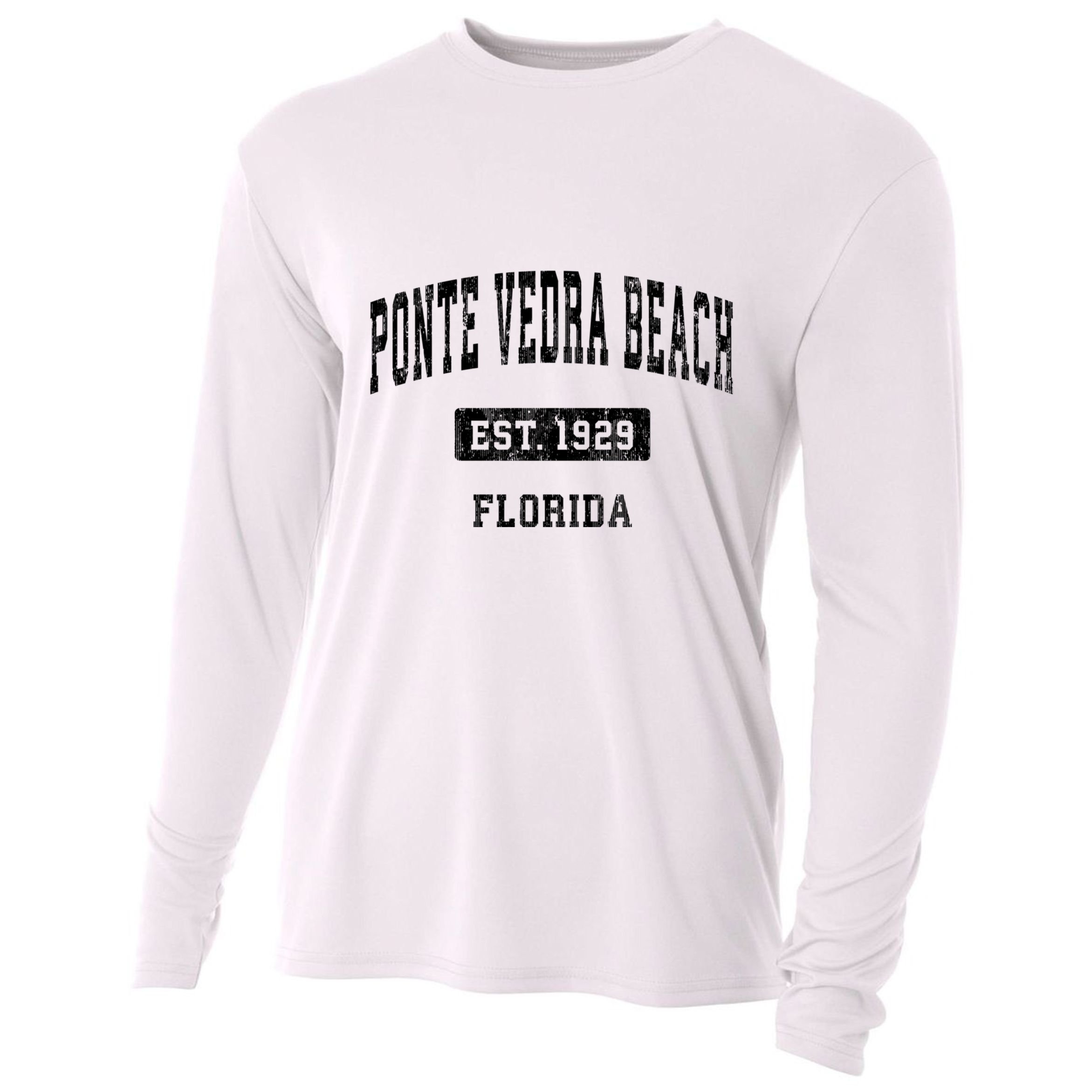 Ponte Vedra Beach Florida Fl Vintage Sports Established Cooling Performance Long Sleeve Crew