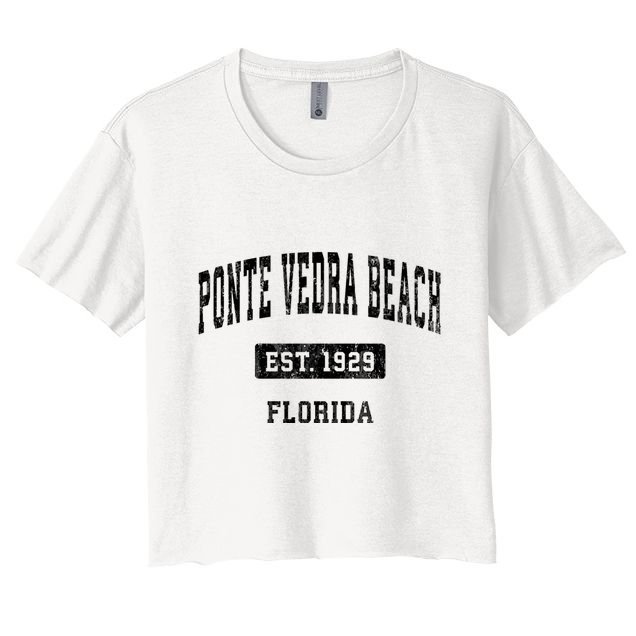 Ponte Vedra Beach Florida Fl Vintage Sports Established Crop Top