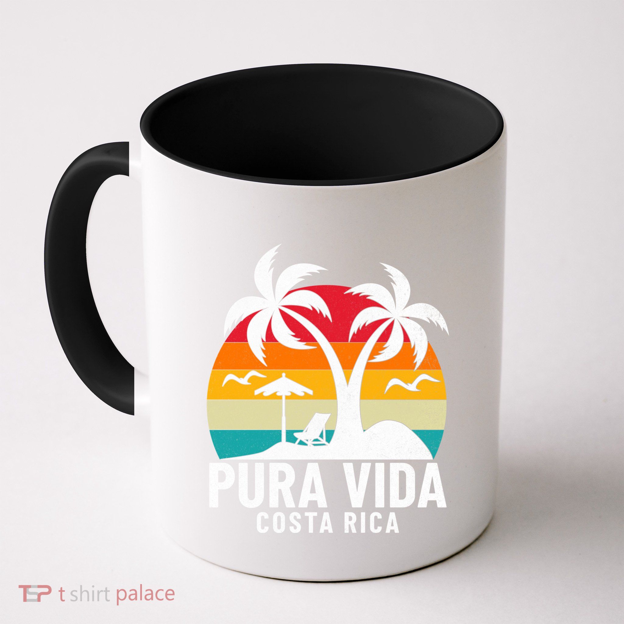 Pura Vida Beach Costa Rica Vintage Family Vacation Summer Cute Gift Mug