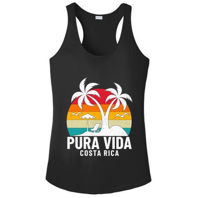 Pura Vida Beach Costa Rica Vintage Family Vacation Summer Cute Gift Ladies PosiCharge Competitor Racerback Tank