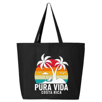 Pura Vida Beach Costa Rica Vintage Family Vacation Summer Cute Gift 25L Jumbo Tote