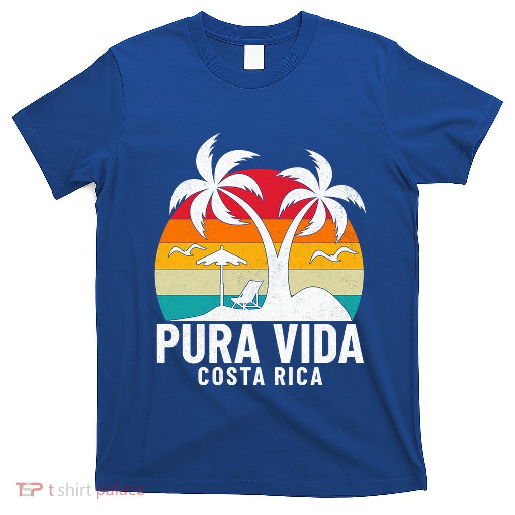 Pura Vida Beach Costa Rica Vintage Family Vacation Summer Cute Gift T-Shirt