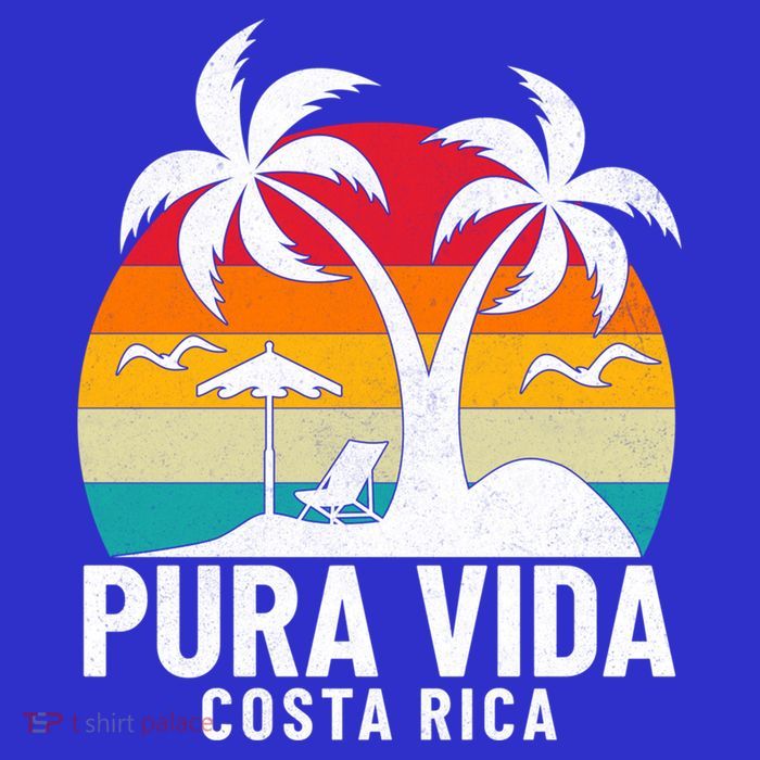 Pura Vida Beach Costa Rica Vintage Family Vacation Summer Cute Gift T-Shirt