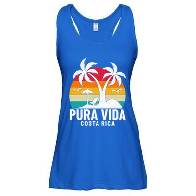 Pura Vida Beach Costa Rica Vintage Family Vacation Summer Cute Gift Ladies Essential Flowy Tank