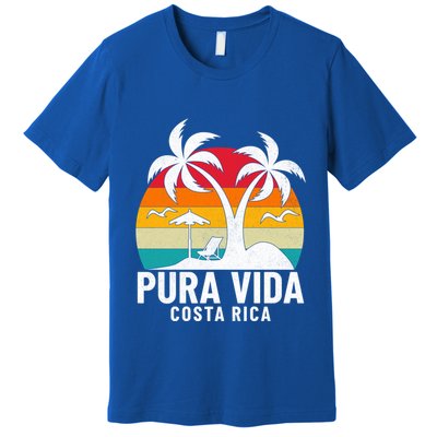 Pura Vida Beach Costa Rica Vintage Family Vacation Summer Cute Gift Premium T-Shirt