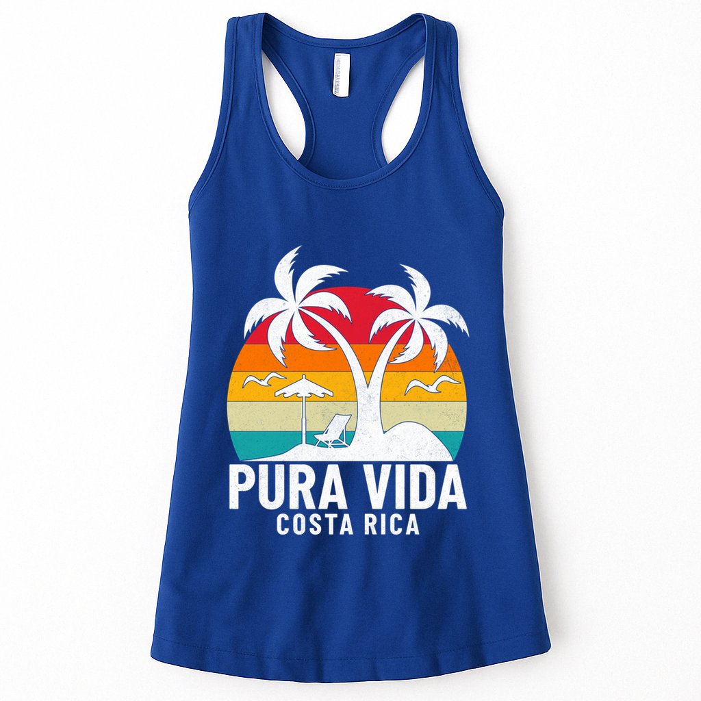 Pura Vida Beach Costa Rica Vintage Family Vacation Summer Cute Gift Womens Tank Top