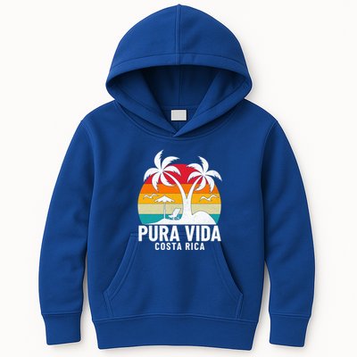 Pura Vida Beach Costa Rica Vintage Family Vacation Summer Cute Gift Kids Hoodie