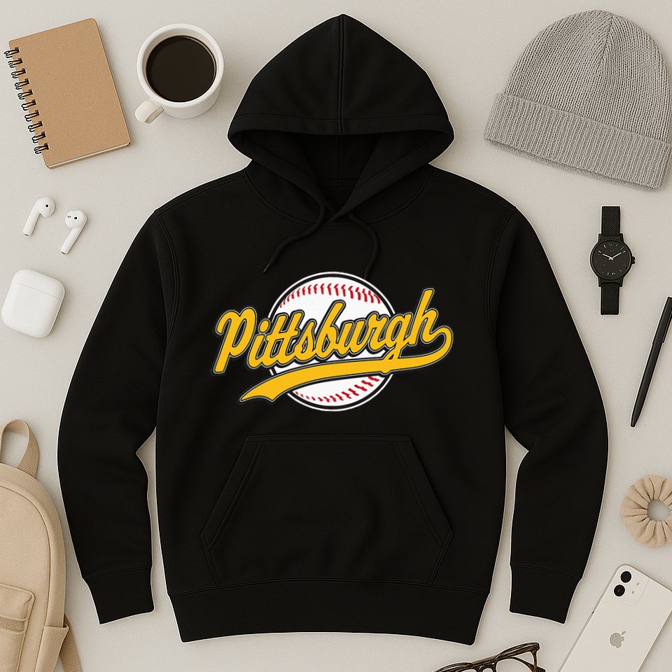 Pittsburgh Vintage Baseball Throwback Retro Hoodie