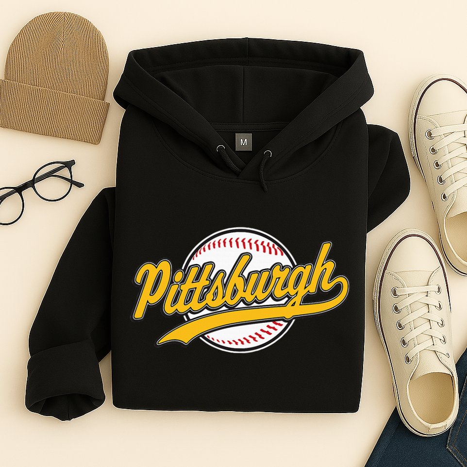 Pittsburgh Vintage Baseball Throwback Retro Hoodie