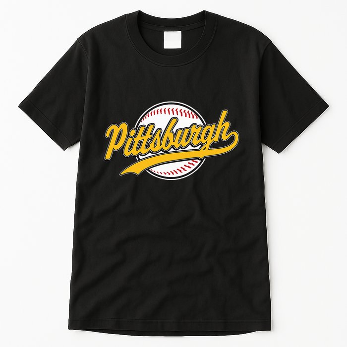 Pittsburgh Vintage Baseball Throwback Retro Tall T-Shirt