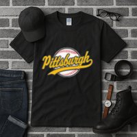 Pittsburgh Vintage Baseball Throwback Retro Tall T-Shirt