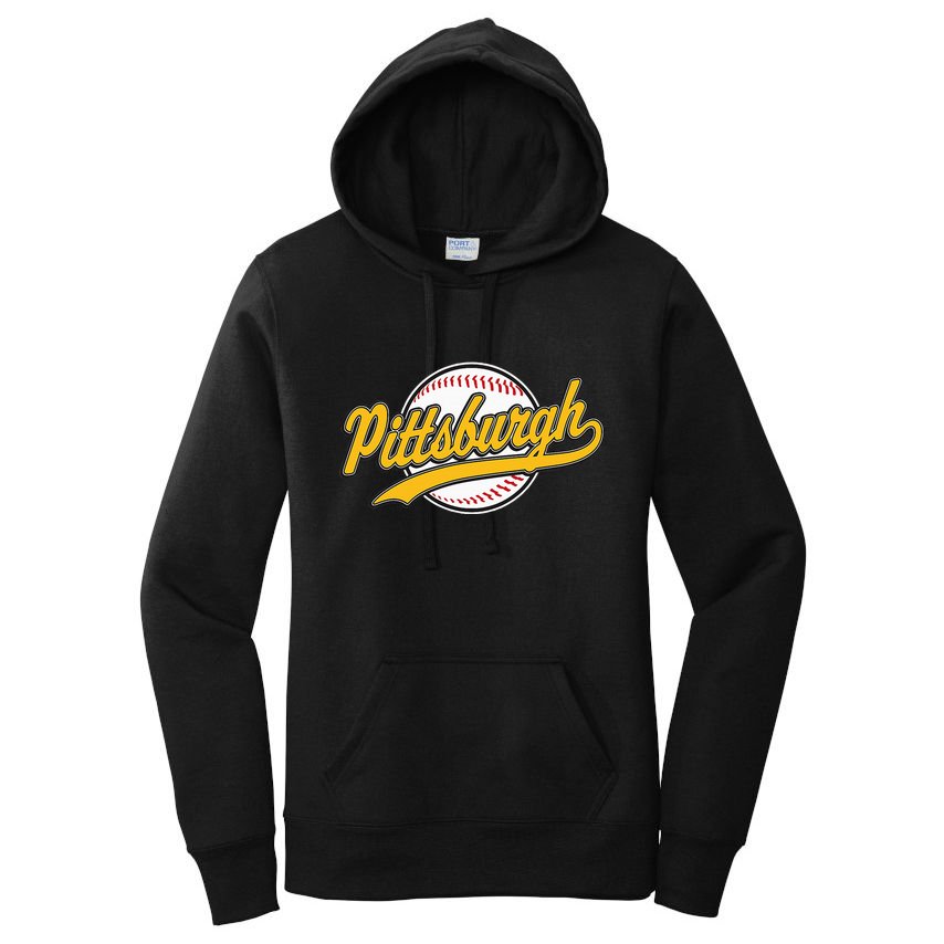 Pittsburgh Vintage Baseball Throwback Retro Women's Pullover Hoodie