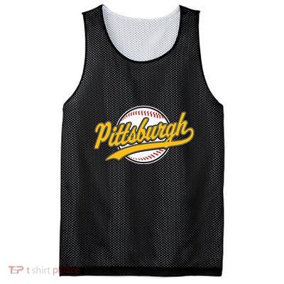 Pittsburgh Vintage Baseball Throwback Retro Mesh Reversible Basketball Jersey Tank