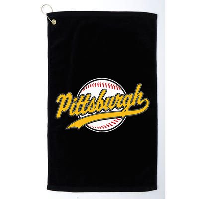 Pittsburgh Vintage Baseball Throwback Retro Golf Towel