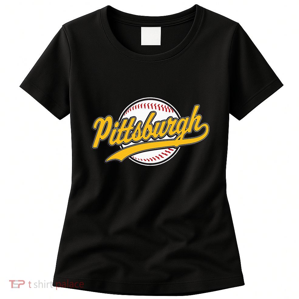 Pittsburgh Vintage Baseball Throwback Retro Womens T-Shirt
