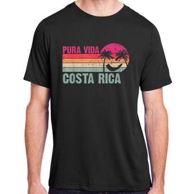 Pura Vida Costa Rica Funny Summer Family Vacation Vintage Adult ChromaSoft Performance T-Shirt