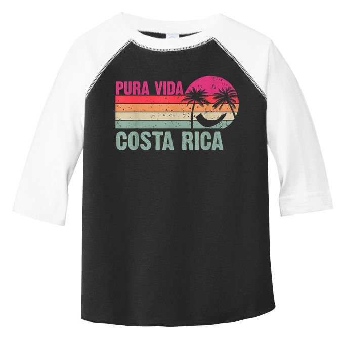 Pura Vida Costa Rica Funny Summer Family Vacation Vintage Toddler Fine Jersey T-Shirt