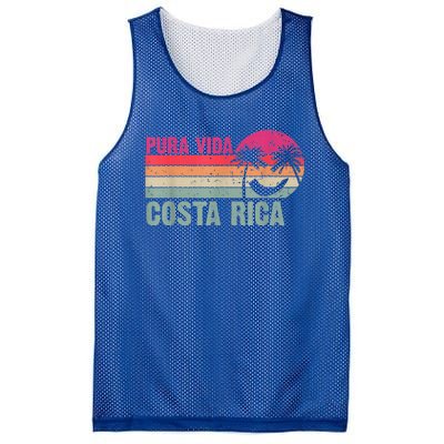 Pura Vida Costa Rica Funny Summer Family Vacation Vintage Mesh Reversible Basketball Jersey Tank