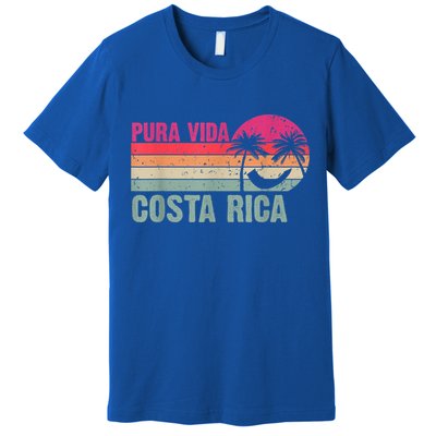 Pura Vida Costa Rica Funny Summer Family Vacation Vintage Premium T-Shirt