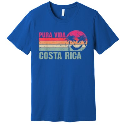 Pura Vida Costa Rica Funny Summer Family Vacation Vintage Premium T-Shirt