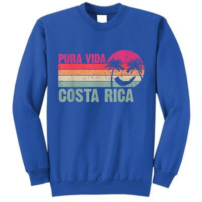 Pura Vida Costa Rica Funny Summer Family Vacation Vintage Tall Sweatshirt