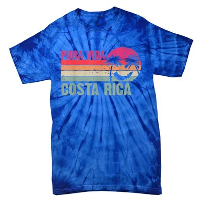 Pura Vida Costa Rica Funny Summer Family Vacation Vintage Tie-Dye T-Shirt