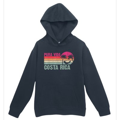 Pura Vida Costa Rica Funny Summer Family Vacation Vintage Urban Pullover Hoodie