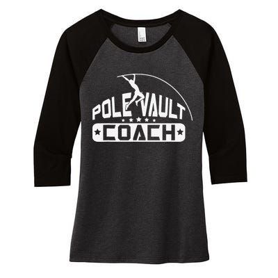 Pole Vault Coach Vintage Pole Vault Women's Tri-Blend 3/4-Sleeve Raglan Shirt