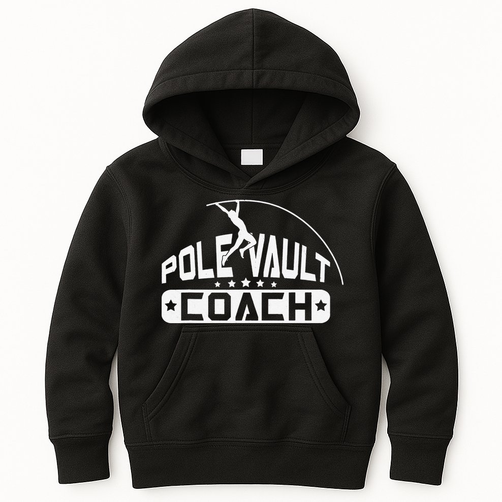 Pole Vault Coach Vintage Pole Vault Kids Hoodie
