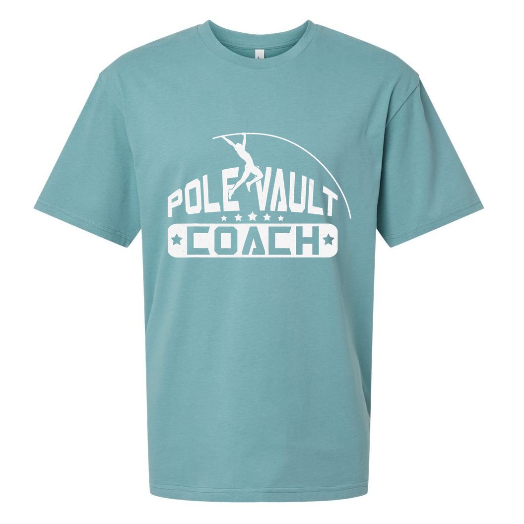 Pole Vault Coach Vintage Pole Vault Sueded Cloud Jersey T-Shirt