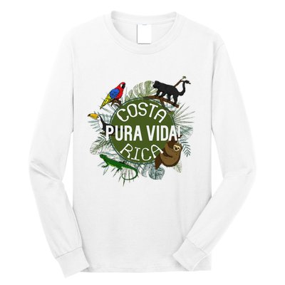 Pura Vida Costa Rica ! Party Animals! Long Sleeve Shirt