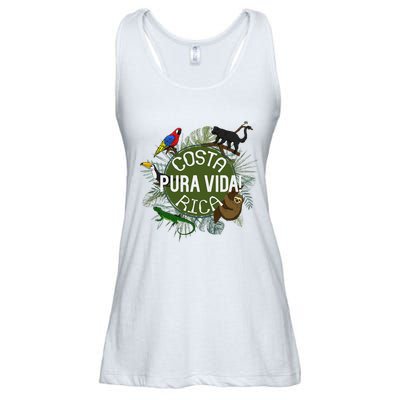Pura Vida Costa Rica ! Party Animals! Ladies Essential Flowy Tank