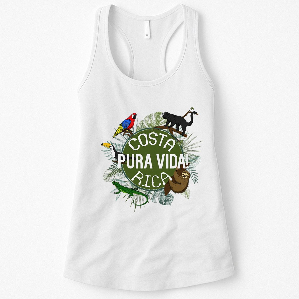 Pura Vida Costa Rica ! Party Animals! Womens Tank Top