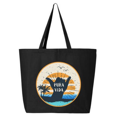 Pura Vida Costa Rica Shaka Sign Surfing Surfer 25L Jumbo Tote