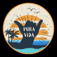 Pura Vida Costa Rica Shaka Sign Surfing Surfer Zip Tote Bag