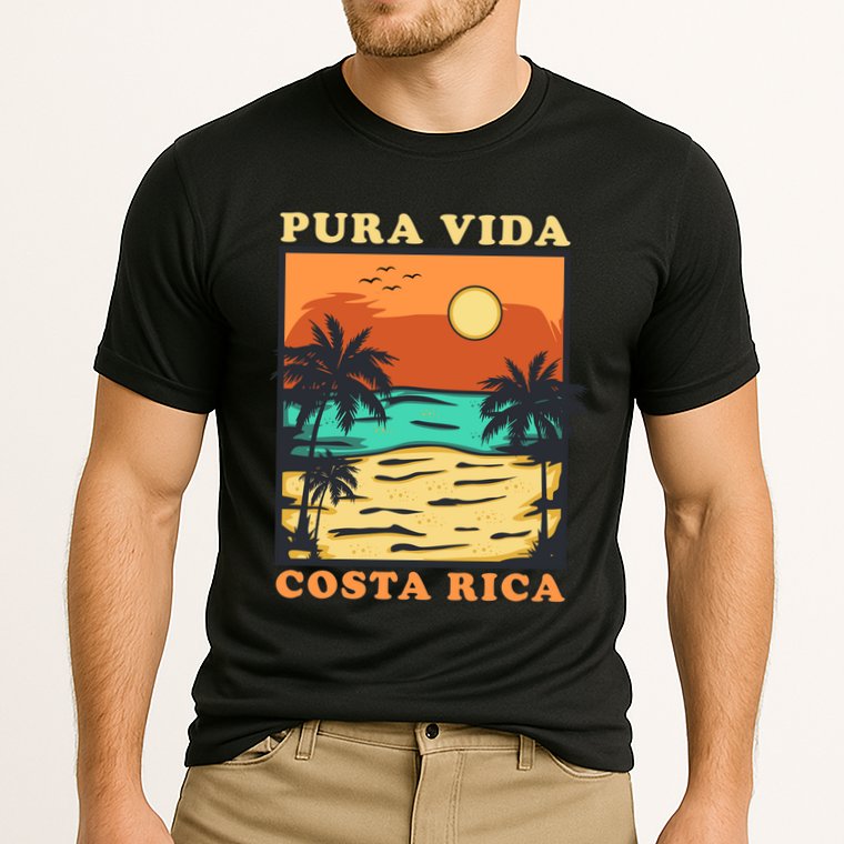 Pura Vida Costa Rica Souvenir Cool Central America Travel Cooling Performance Crew T-Shirt