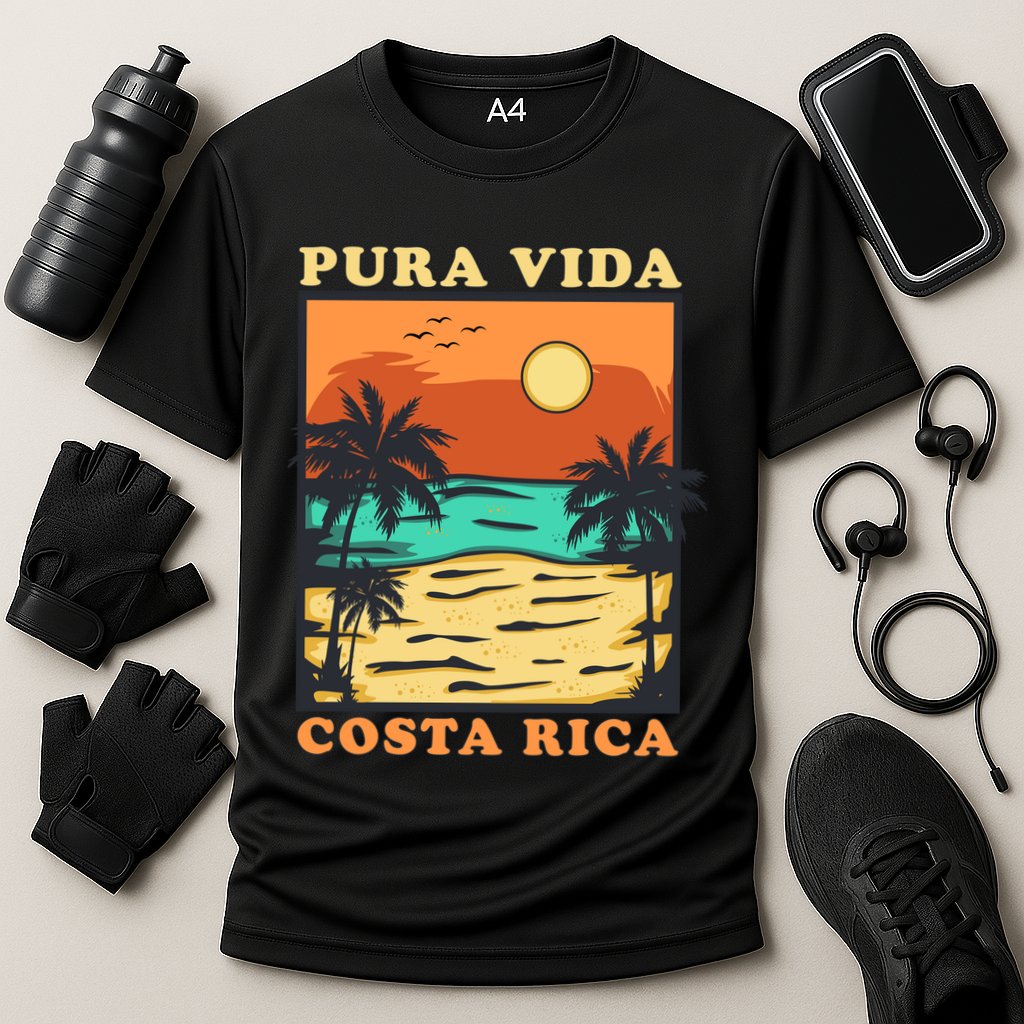 Pura Vida Costa Rica Souvenir Cool Central America Travel Cooling Performance Crew T-Shirt