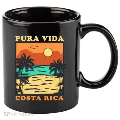 Pura Vida Costa Rica Souvenir Cool Central America Travel 11oz C Handle Ceramic Mug