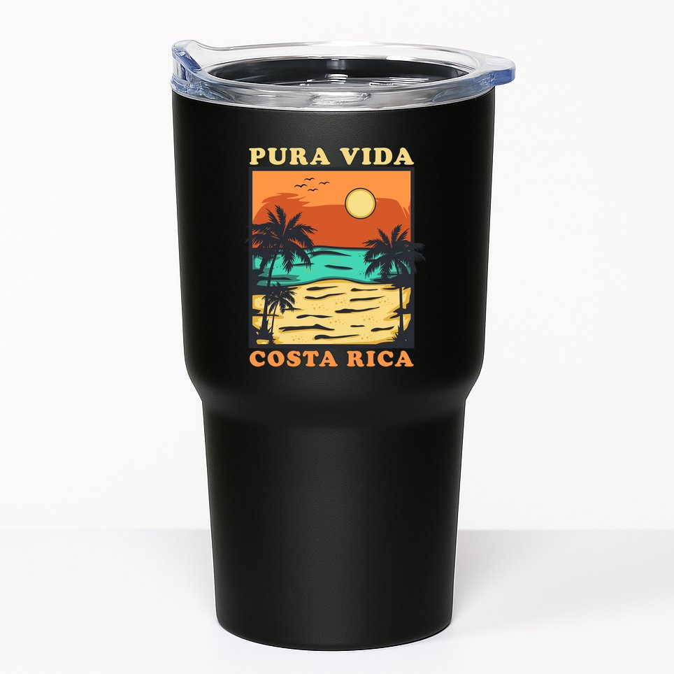 Pura Vida Costa Rica Souvenir Cool Central America Travel Tumbler