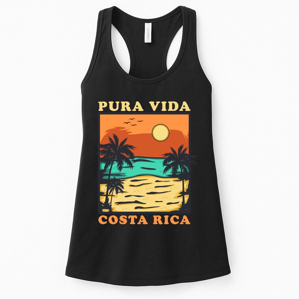 Pura Vida Costa Rica Souvenir Cool Central America Travel Womens Tank Top