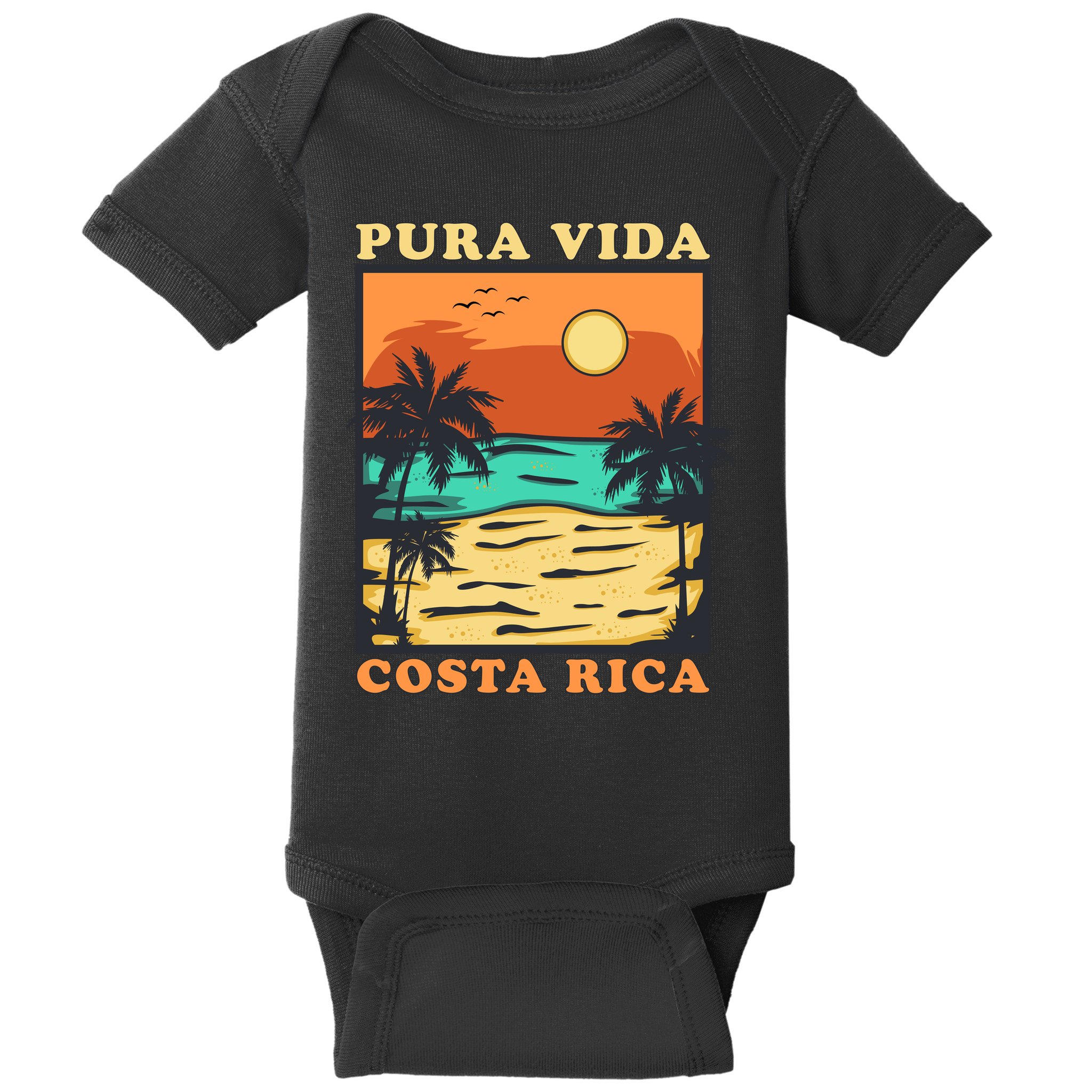 Pura Vida Costa Rica Souvenir Cool Central America Travel Baby Bodysuit