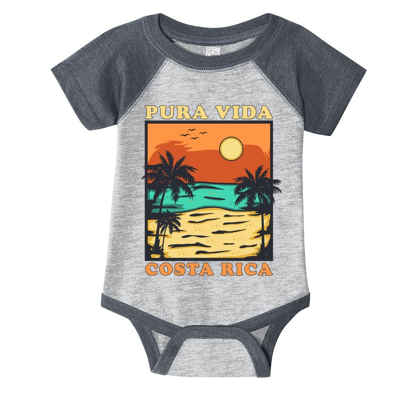 Pura Vida Costa Rica Souvenir Cool Central America Travel Infant Baby Jersey Bodysuit